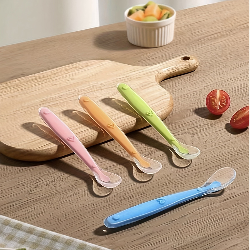 Baby Food Feeder - 1/2 шт. Детская силиконовая ложка с