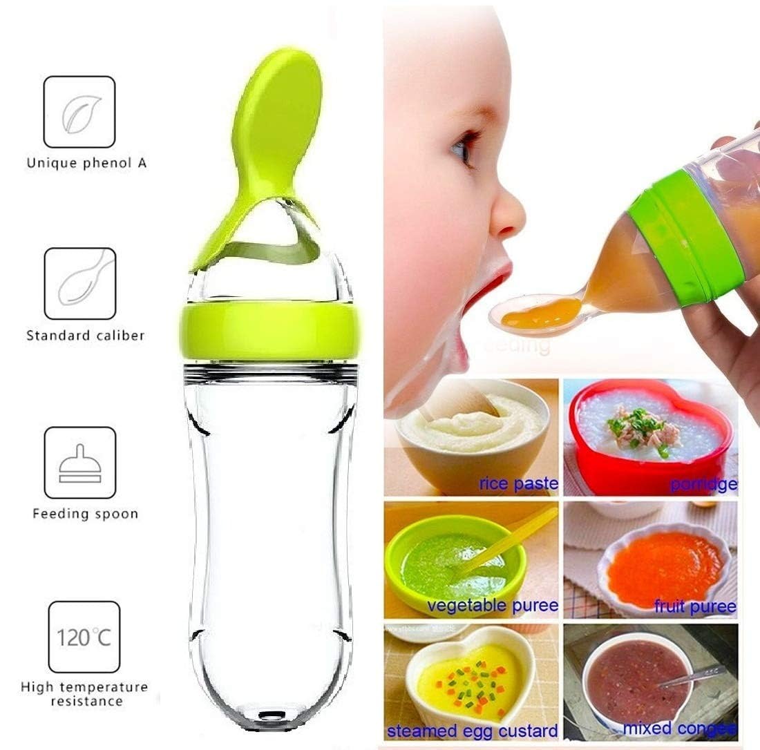 Сжимающая бутылочка для кормле – обзор и цена Baby Food Bites
