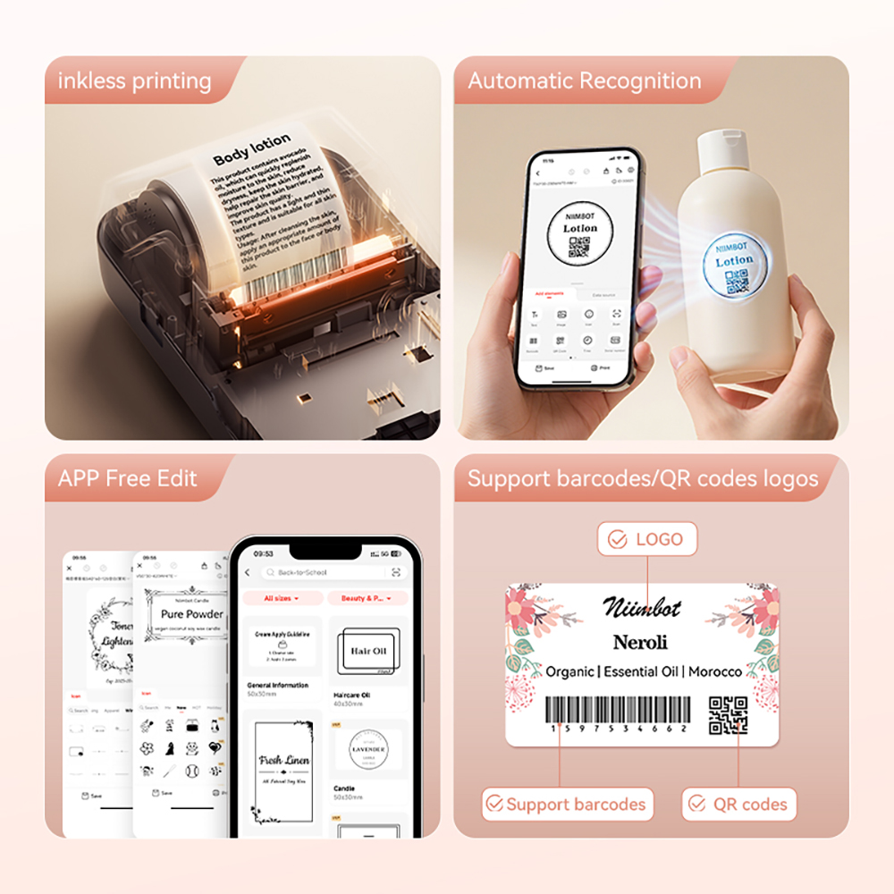 Niimbot B1 Портативный космети – обзор и цена Baby Food Label