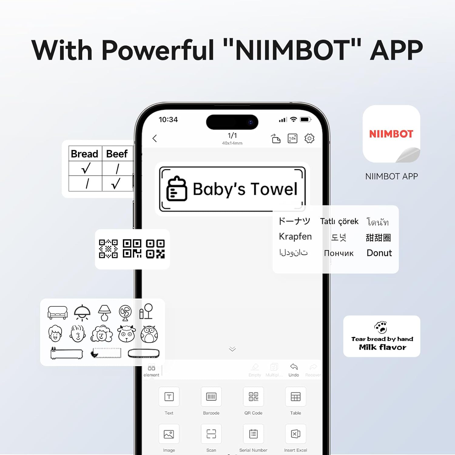 Niimbot B1 мини-термопринтер д – обзор и цена Baby Food Label